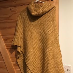 Cowl neck poncho